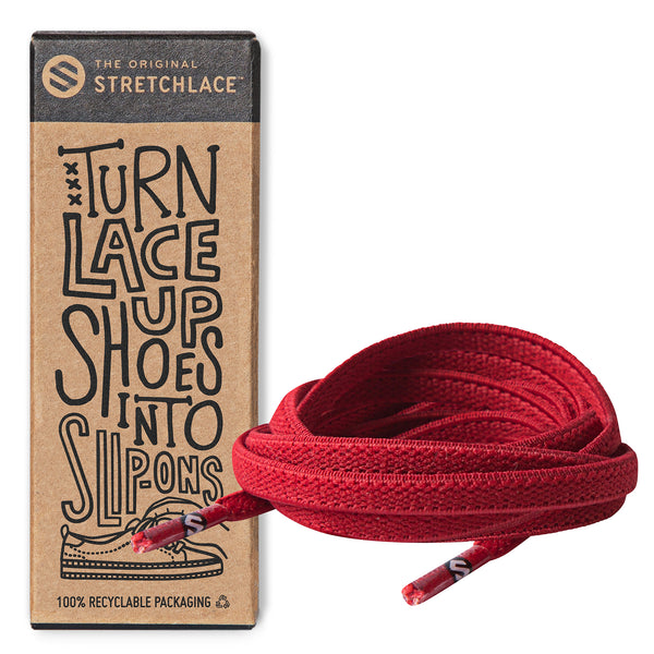 Red Luxury Leather Laces - Gold Plated | Shoe Laces